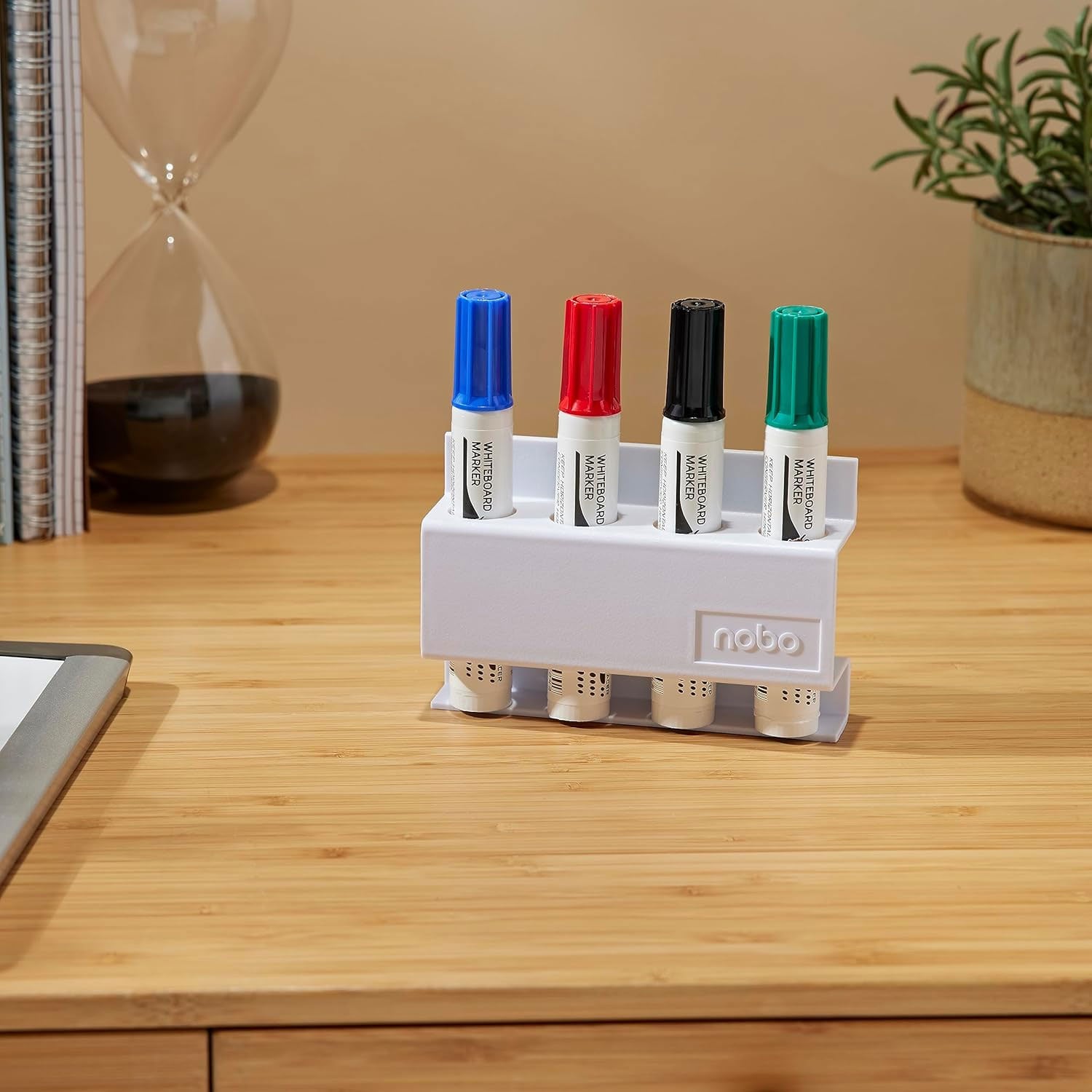 Suport instrumente de scris magnetic patrat pt markere alb nobo [2]
