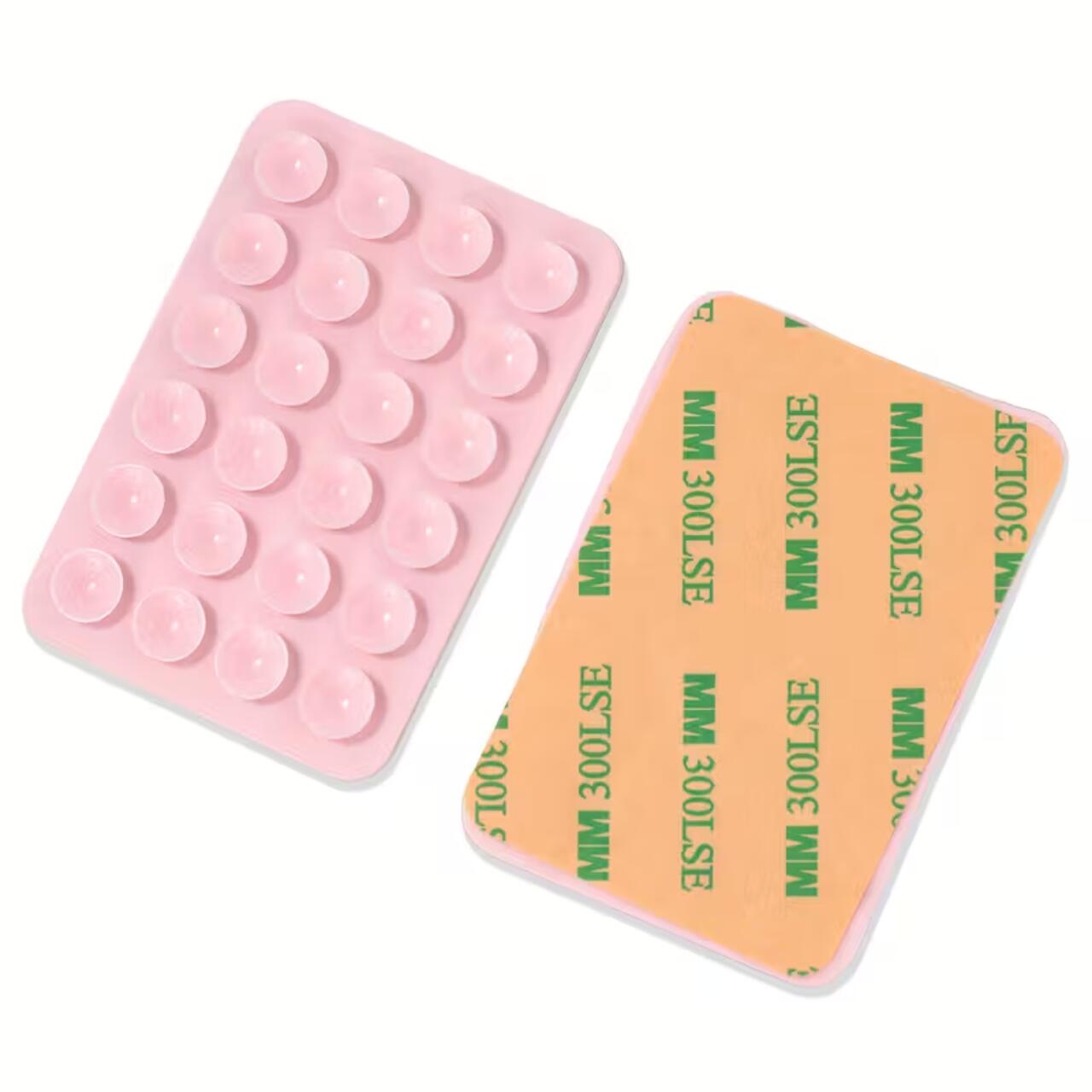 Lemontti Suport Silicon cu ventuze pentru telefon Roz [1]