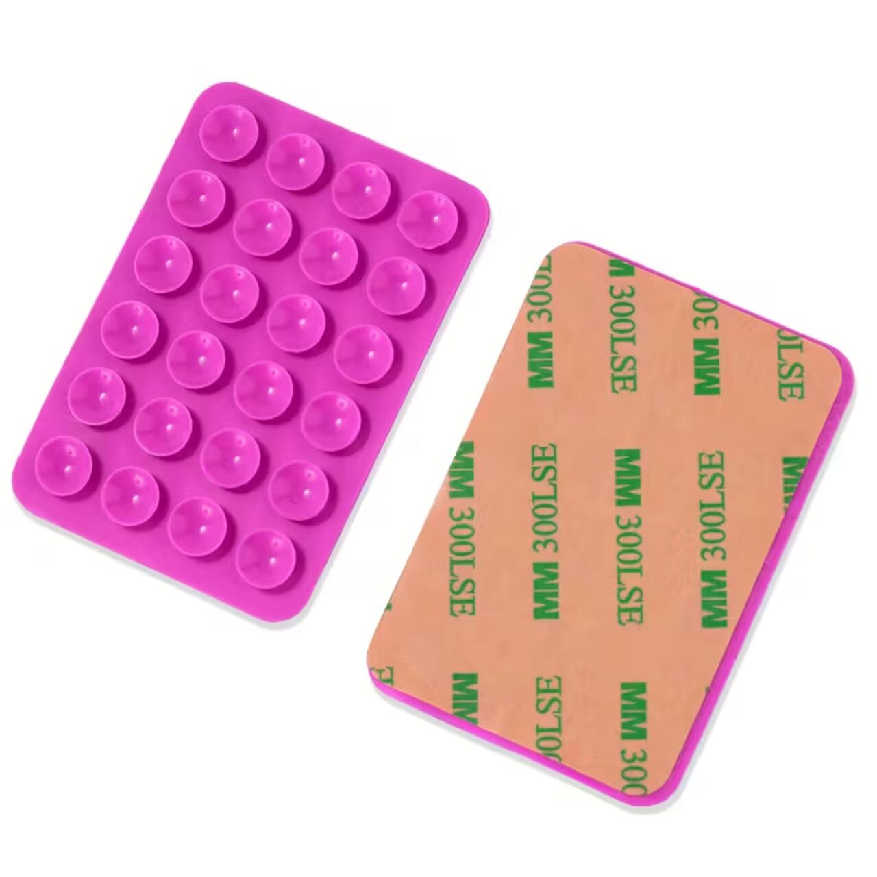 Lemontti Suport Silicon cu ventuze pentru telefon Magenta [1]