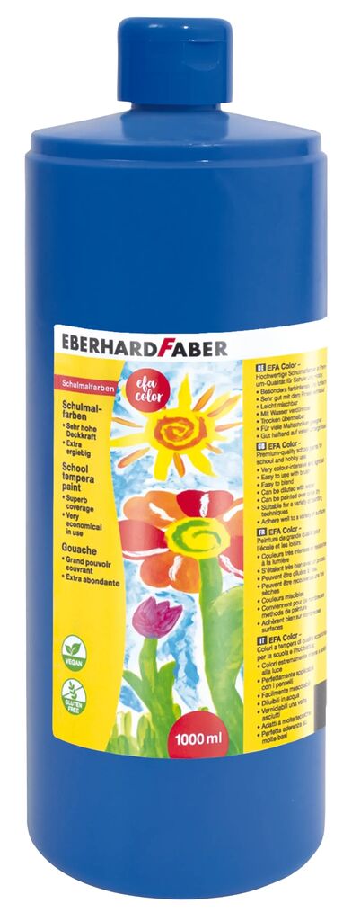 Rechizite Școlare - Tempera 1000 ml albastra eberhard faber