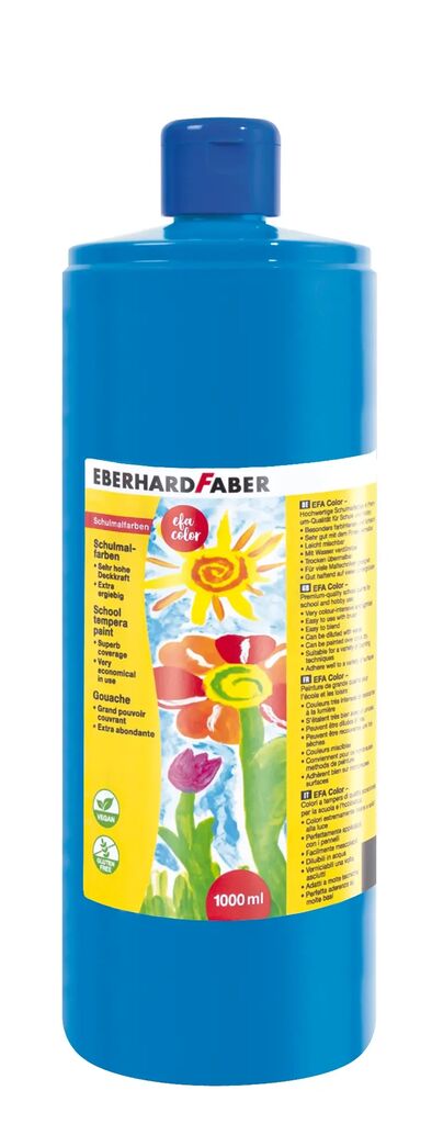 Rechizite Școlare - Tempera 1000 ml albastru deschis eberhard faber