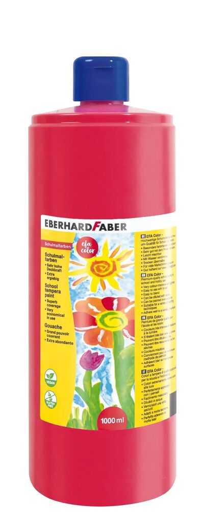 Rechizite Școlare - Tempera 1000 ml rosiu carmin eberhard faber