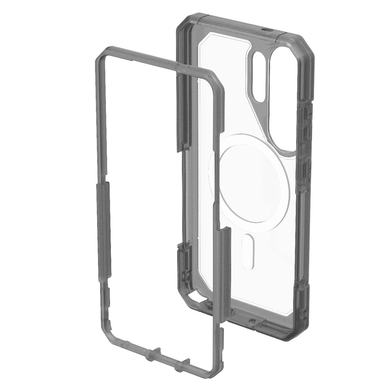 UAG Husa Trooper Magnetic Samsung Galaxy S26 Ultra Clear/Ash (2 parti: spate + protectie margini) [20]