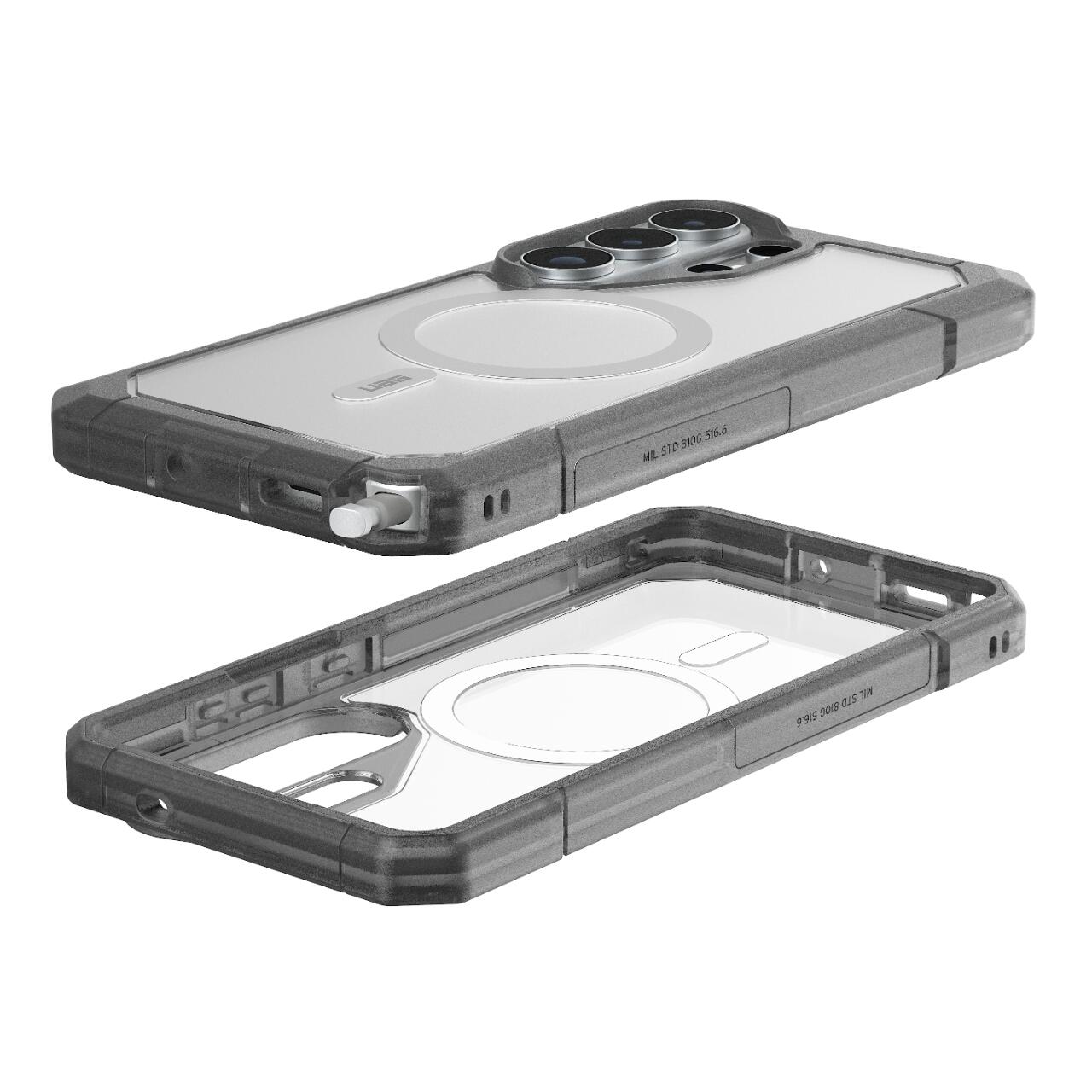 UAG Husa Trooper Magnetic Samsung Galaxy S26 Ultra Clear/Ash (2 parti: spate + protectie margini) [7]