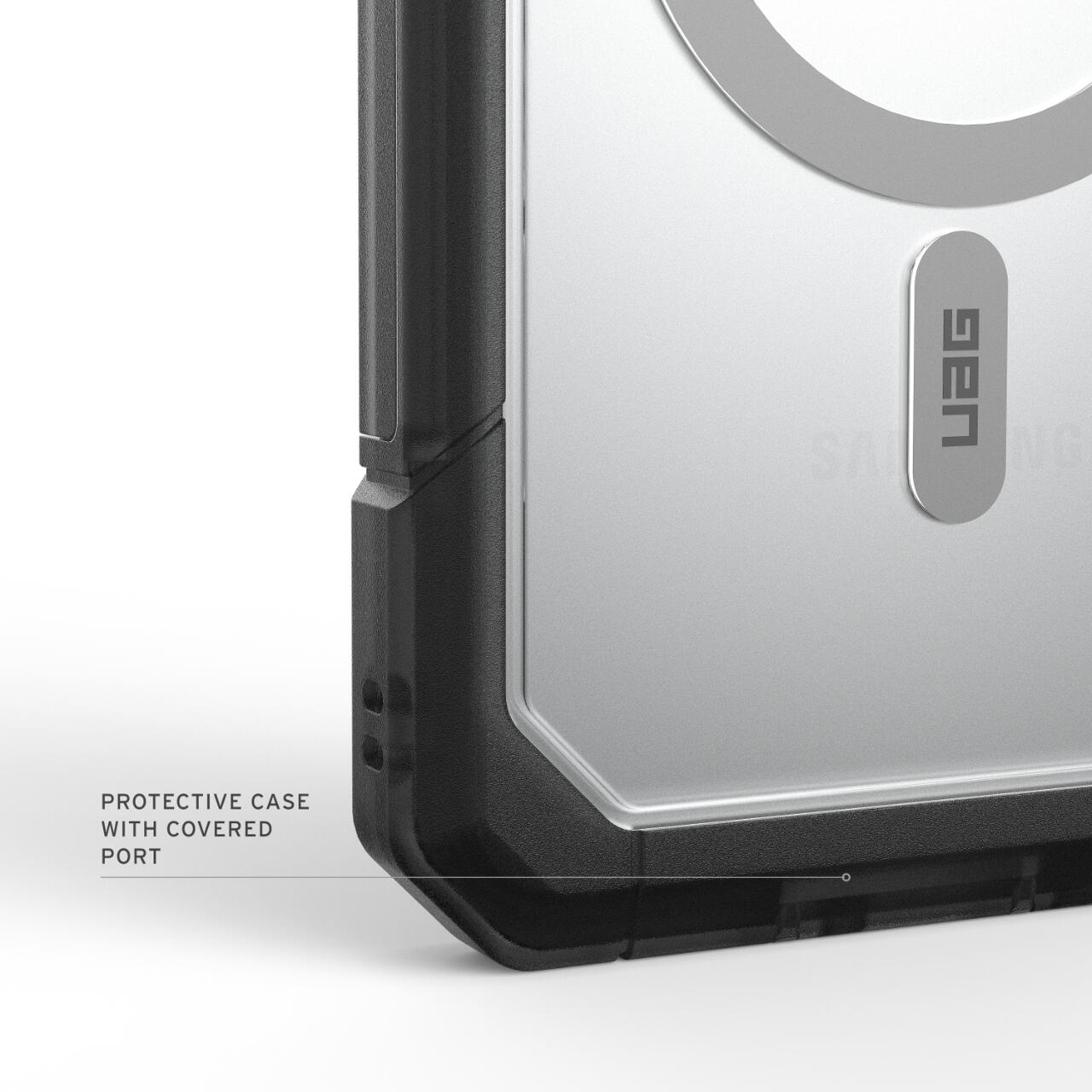 UAG Husa Trooper Magnetic Samsung Galaxy S26 Ultra Clear/Ash (2 parti: spate + protectie margini) [1]