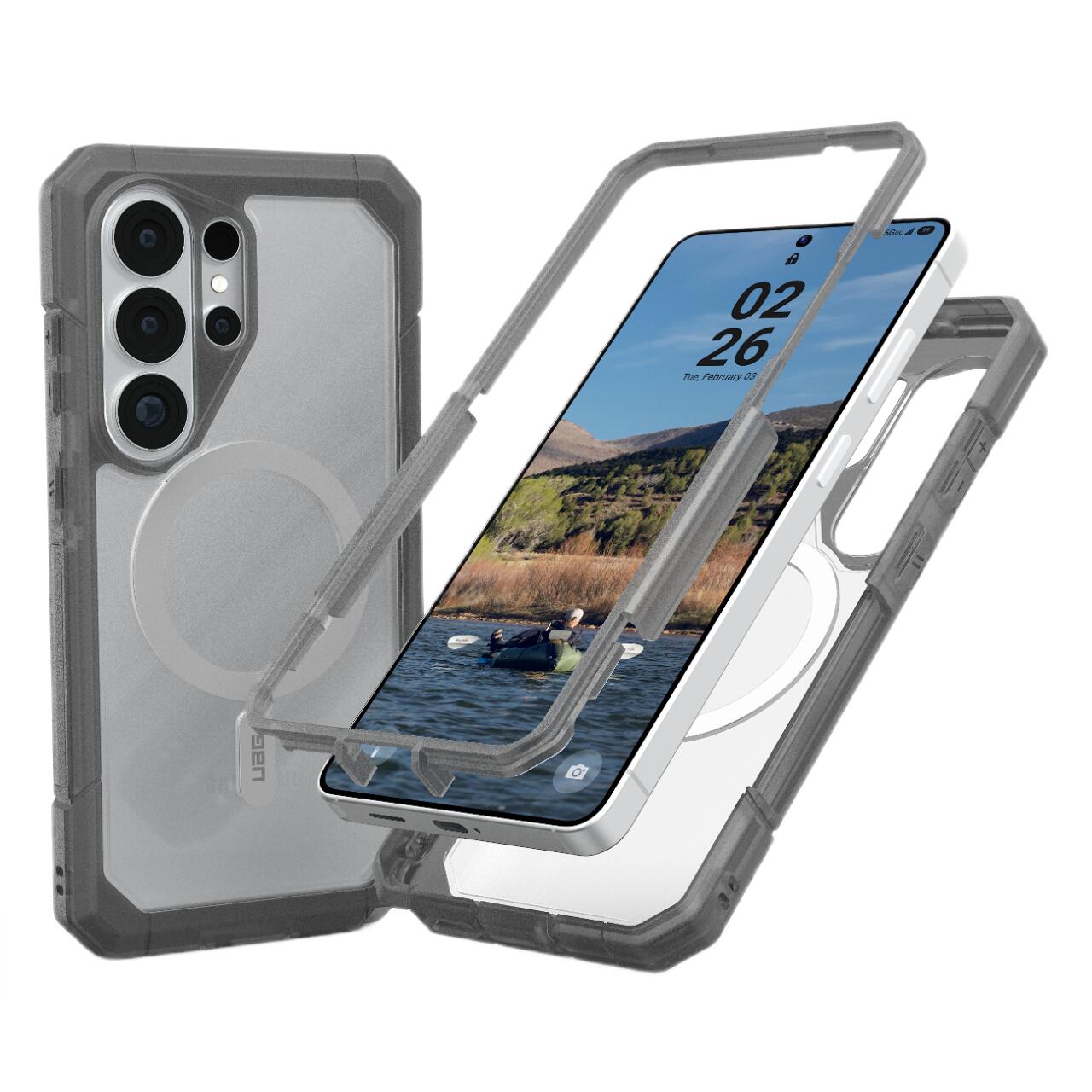 UAG Husa Trooper Magnetic Samsung Galaxy S26 Ultra Clear/Ash (2 parti: spate + protectie margini) [5]