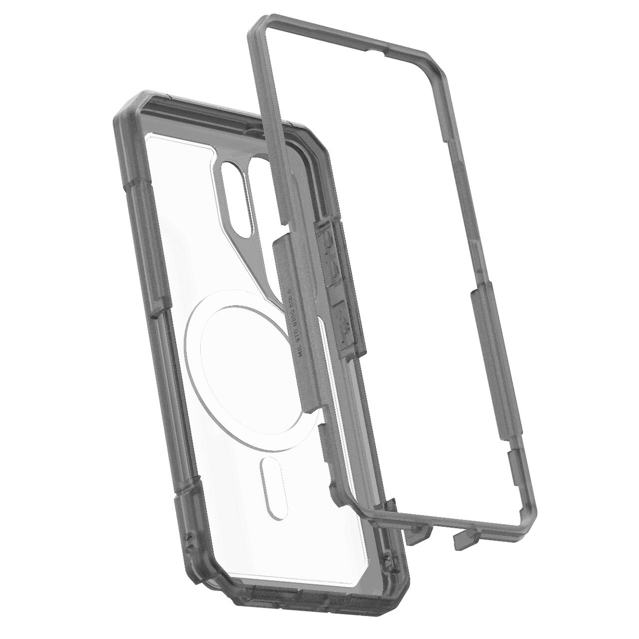 UAG Husa Trooper Magnetic Samsung Galaxy S26 Ultra Clear/Ash (2 parti: spate + protectie margini) [21]