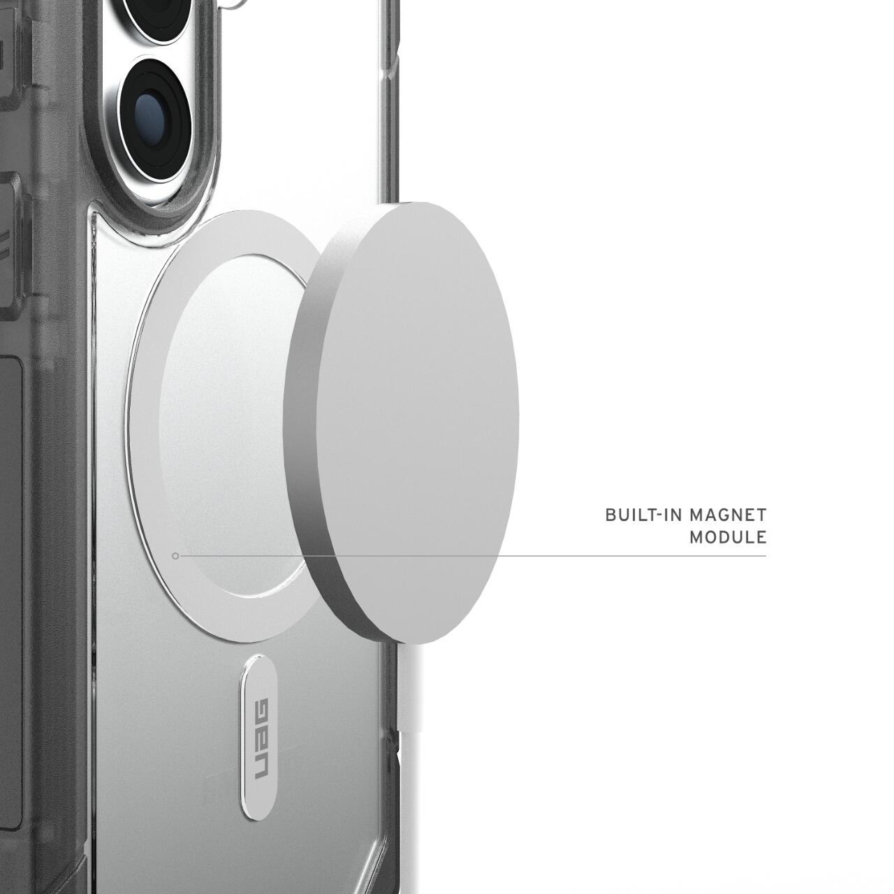 UAG Husa Trooper Magnetic Samsung Galaxy S26 Clear/Ash (2 parti: spate + protectie margini) [3]
