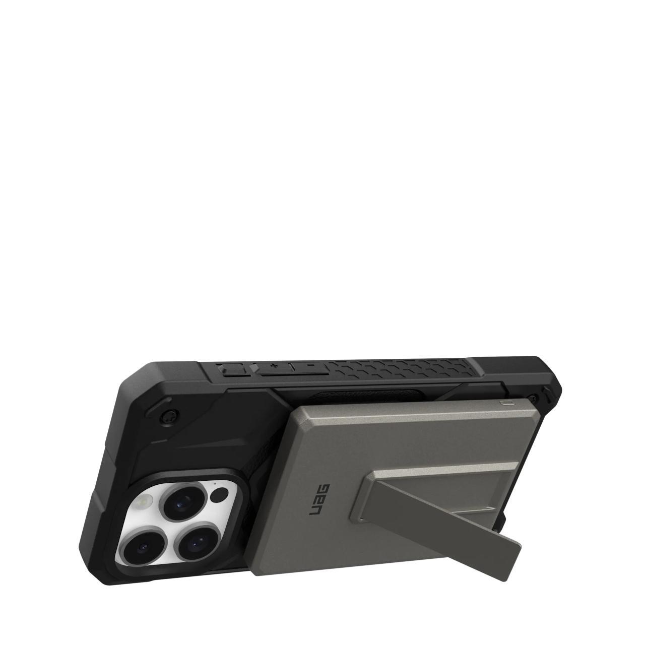 UAG Acumulator extern Slim Magnetic 5.000mAh, 20W, cablu Type-C, Wireless, cu stand,Titanium [3]