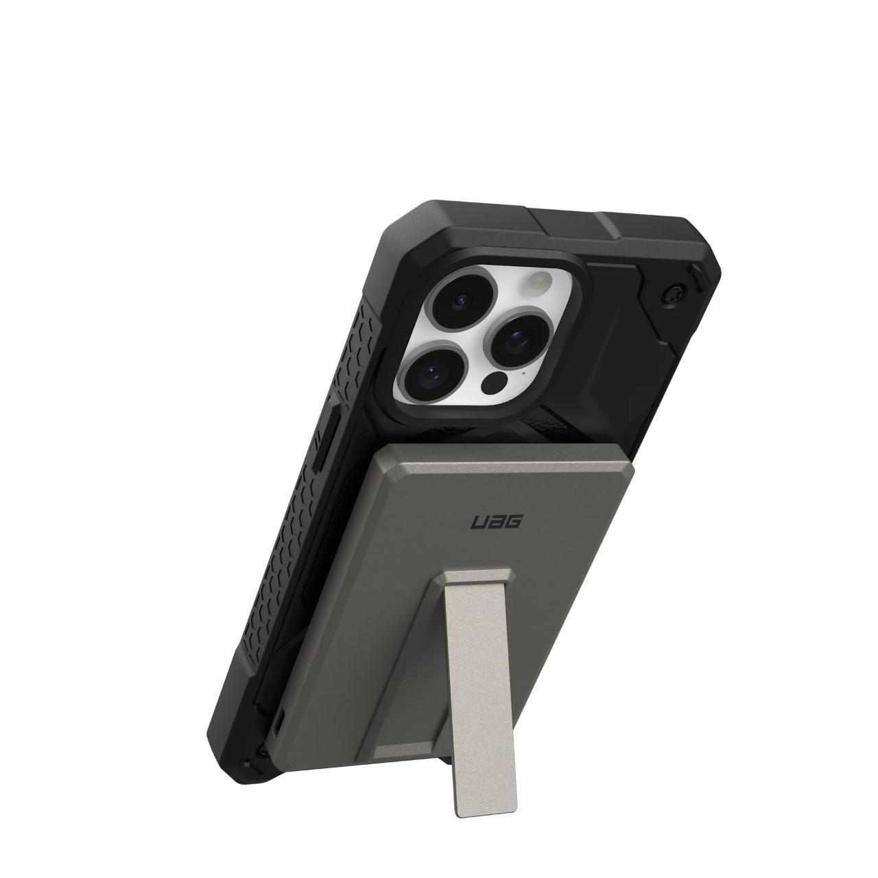 UAG Acumulator extern Slim Magnetic 5.000mAh, 20W, cablu Type-C, Wireless, cu stand,Titanium [1]