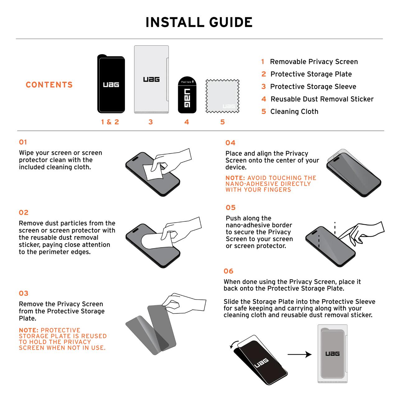 UAG Folie Removable Privacy Eco iPhone 16 Pro [6]