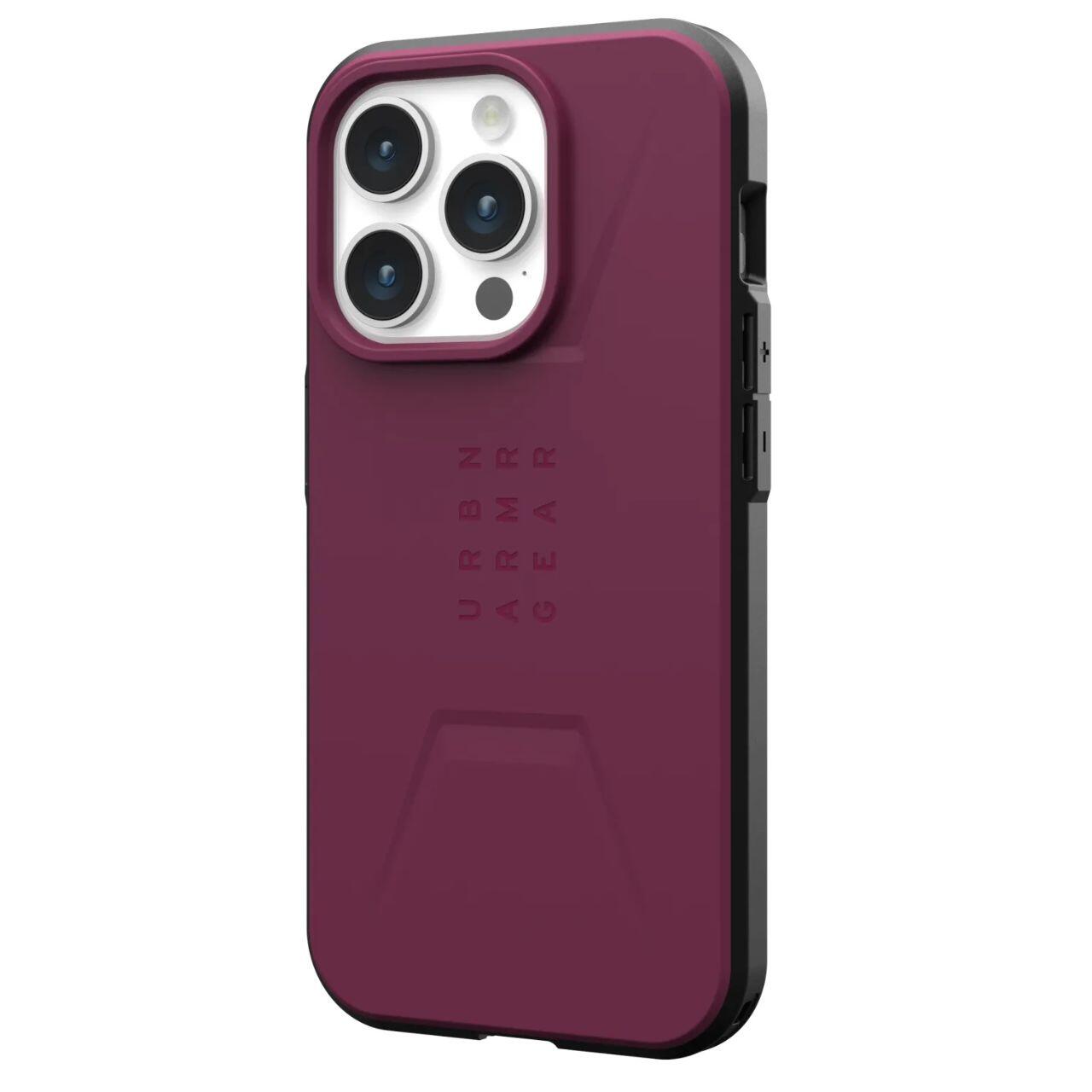 Huse Telefoane - UAG Husa Civilian Magsafe iPhone 15 Pro Bordeaux