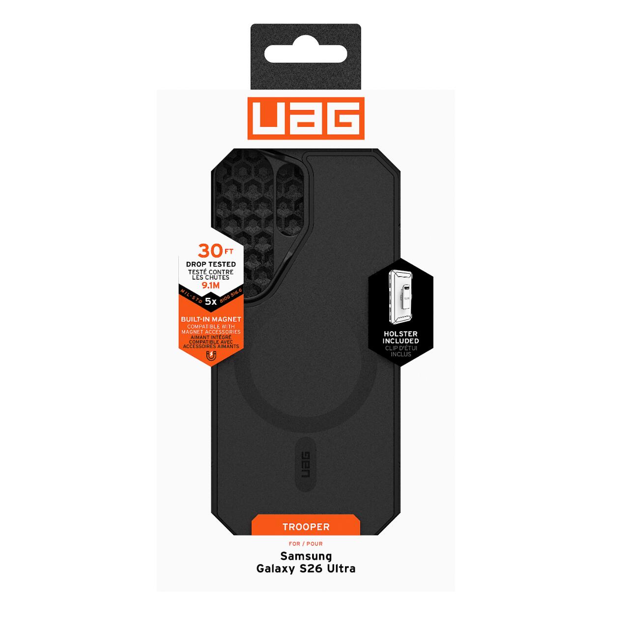 UAG Husa Trooper Magnetic Samsung Galaxy S26 Ultra Black Holster (2 parti: spate + protectie margini) [31]