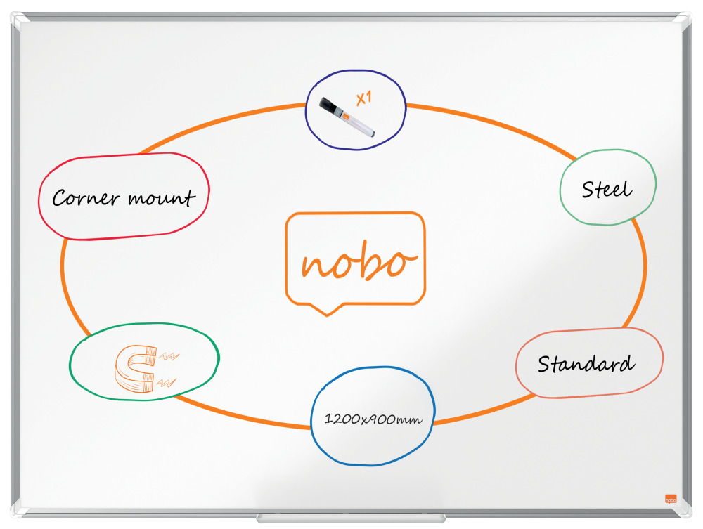 Whiteboard magnetic otel lacuit 90*120cm premium plus nobo [0]