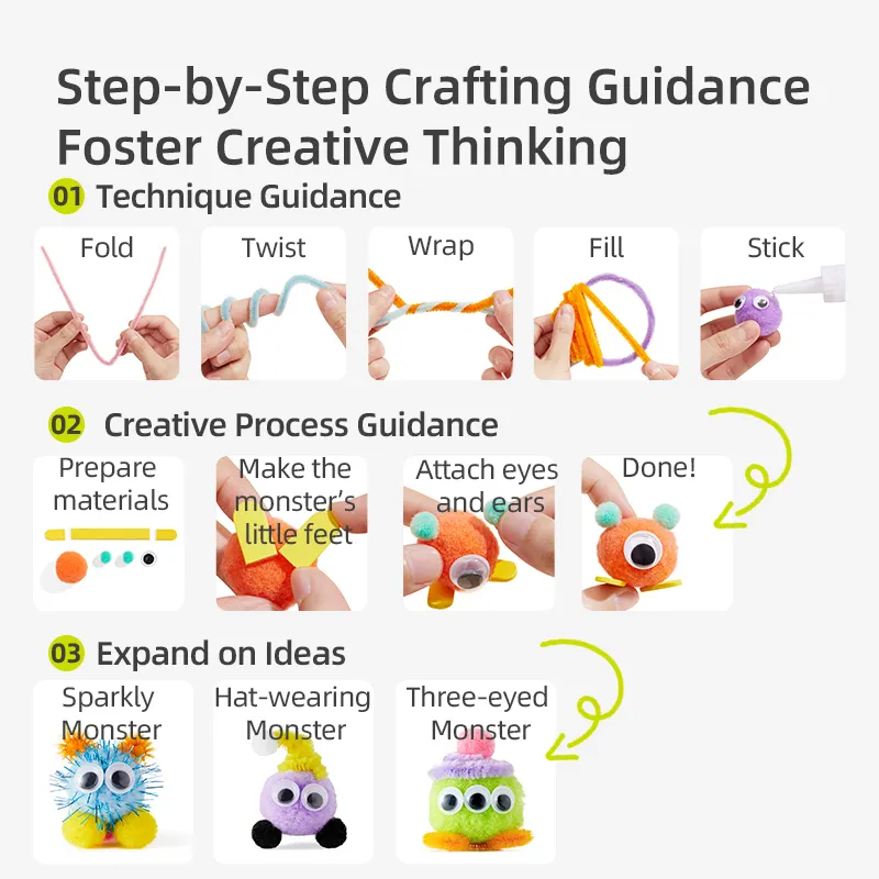 Set de creatie cu 700 de piese art craft, pentru copii [8]