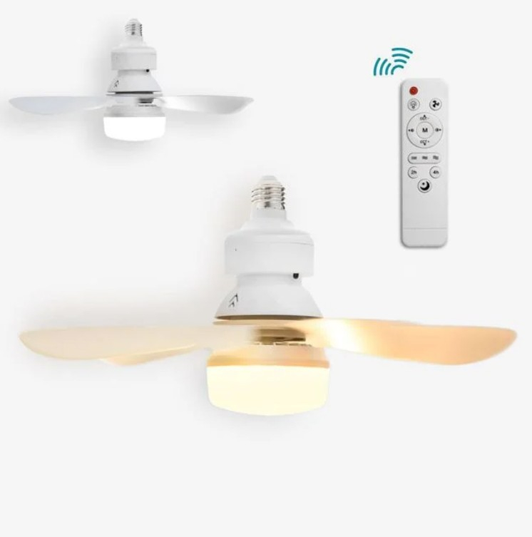 Ventilator de tavan, lustra cu elice si telecomanda, alb [2]