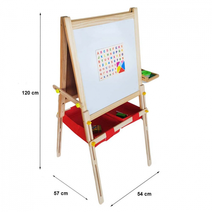 Tabla magnetica pentru copii, din lemn, cu 2 fete - Micostore.ro [5]