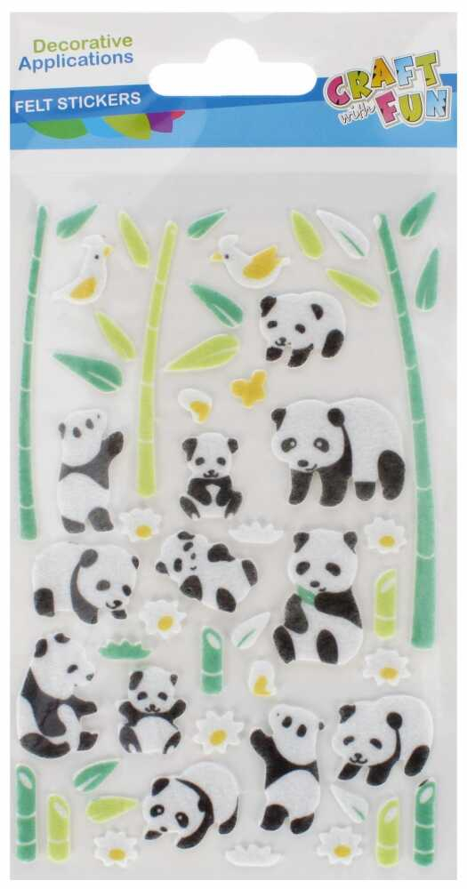 Stickere din fetru autoadezive cu model panda, 50 de stickere [1]