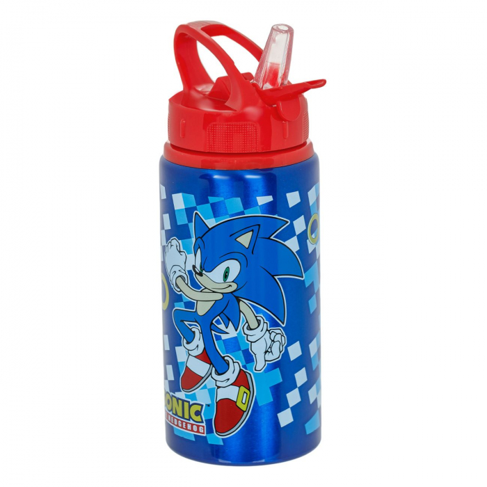 Sticle Apa Copii, Gradinita si Scoala, 500 ml, cu Pai, Sonic - Micostore [1]
