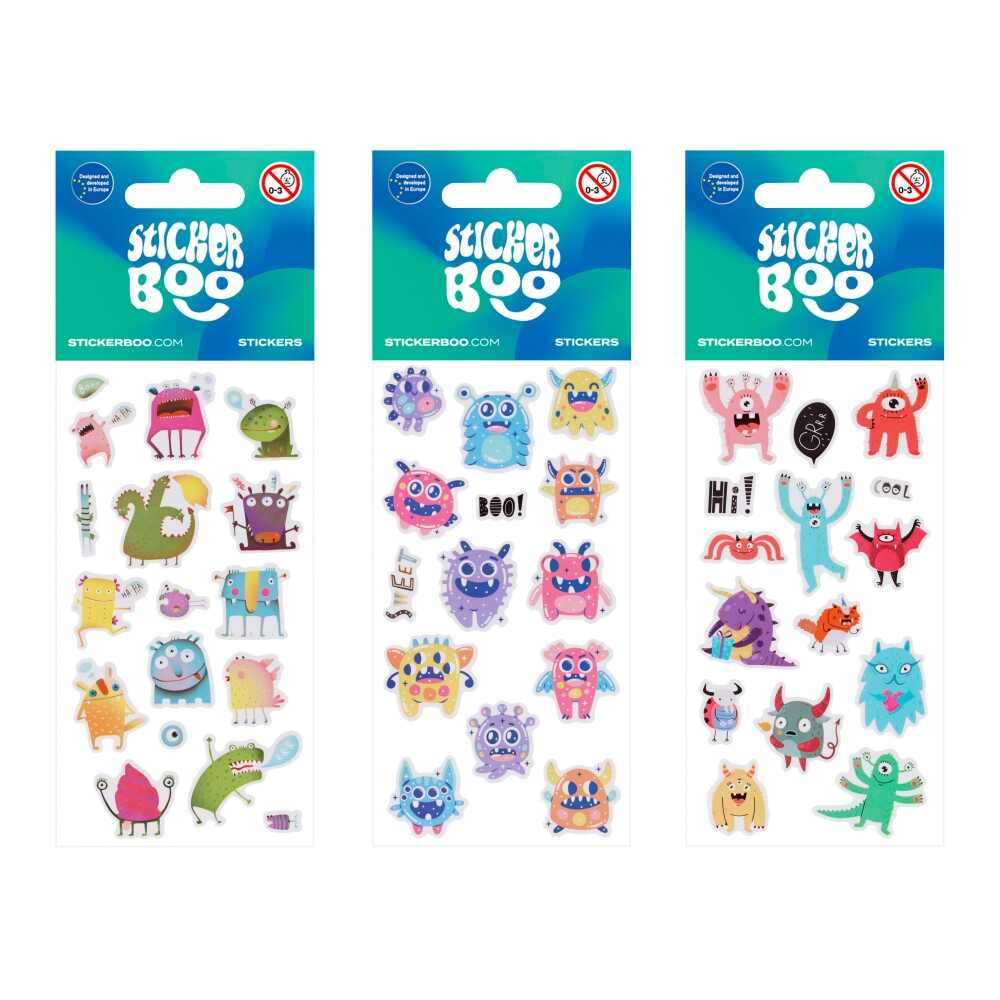 Stickerele monstruleti colorati, abtibilduri pentru activitati creative [4]