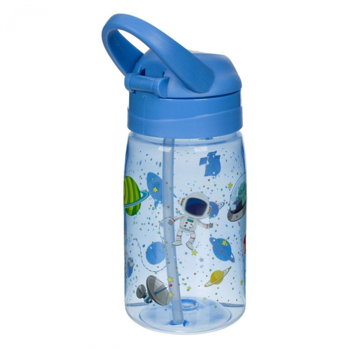 Sticle Apa Copii, Gradinita si Scoala, 430 ml cu Pai si Snur, Cosmos [3]