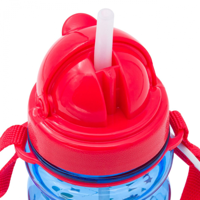 Sticle Apa Copii, Gradinita si Scoala, 350 ml cu Pai si Snur, Monstri [2]