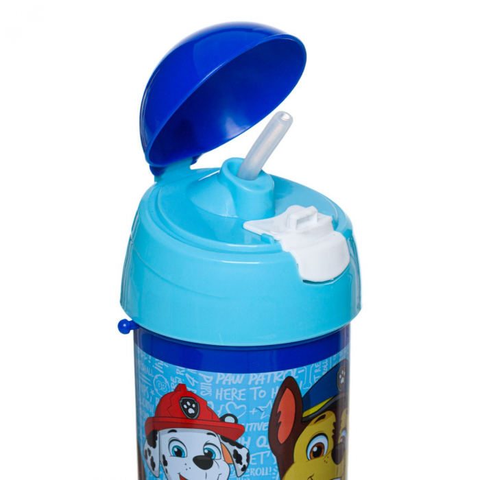 Sticle Apa Copii, Gradinita si Scoala, 500 ml cu Pai, Patrula Catelusilor [2]