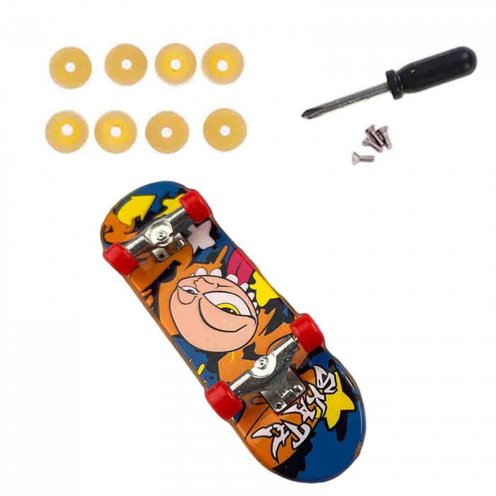 Mini Skateboard de ghidat cu degetele, surubelnita si roti de schimb [2]