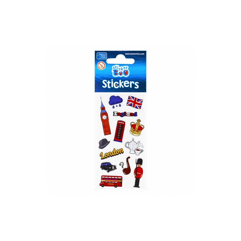 Abtibilduri - calatorii Italia, Anglia, Franta, set 13-15 buc, Sticker Boo, 489559 [4]