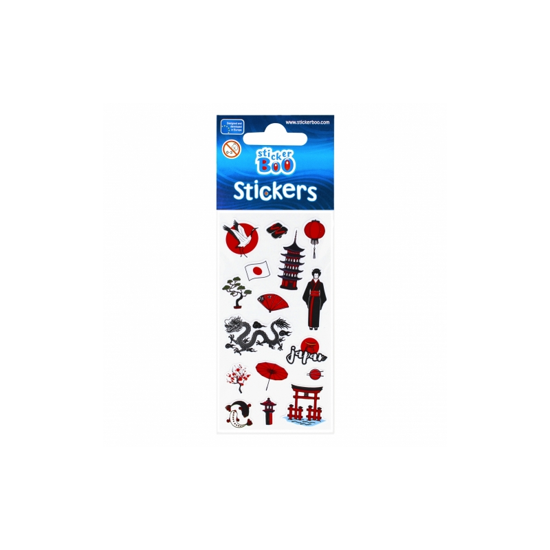 Abtibilduri - Calatorii USA, Japonia, Mexic, set 16-19 buc, Sticker Boo, 489560 [2]