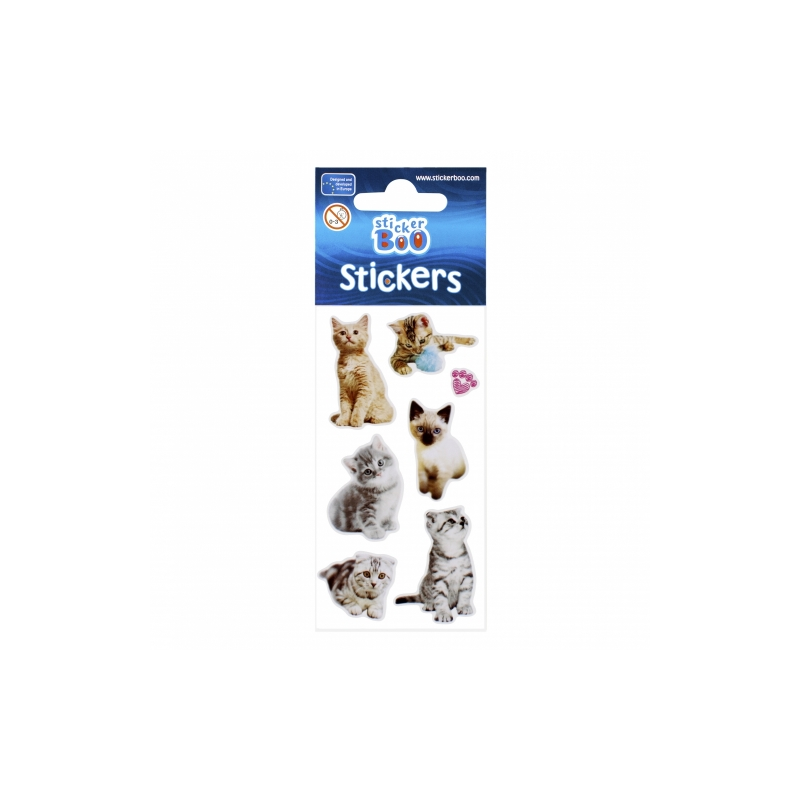 Abtibilduri - catei, pisici, set 7-8 buc, Sticker Boo, 476945 [4]