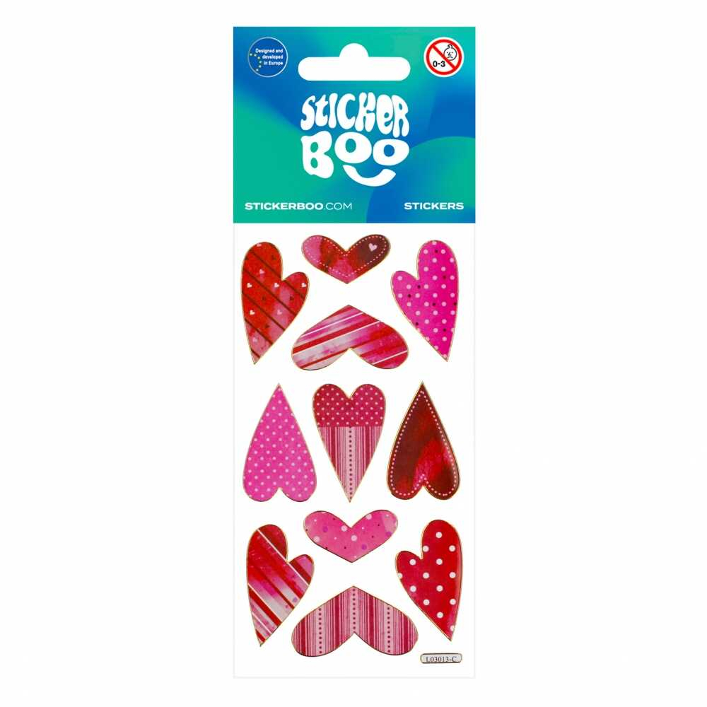 Abtibilduri inimi culoare rosu si roz, set 28 buc, sf Valentin, decoratiuni pentru copii [3]