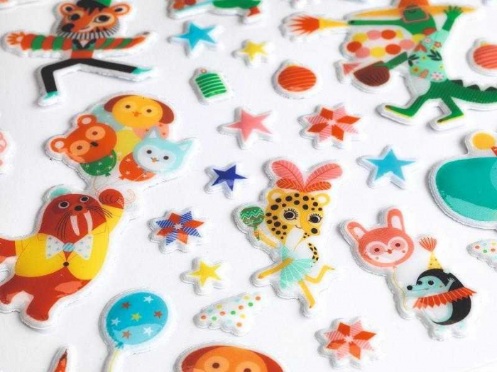 126 Abtibilduri moi, in relief, Puffy party, Djeco [2]
