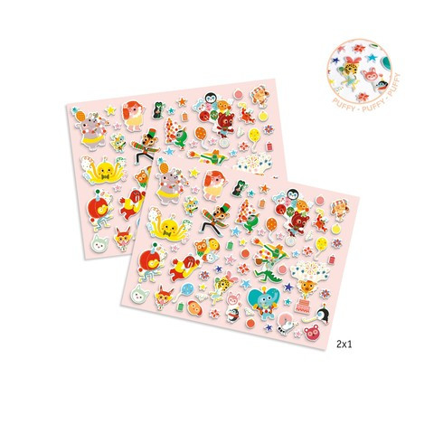 126 Abtibilduri moi, in relief, Puffy party, Djeco [3]