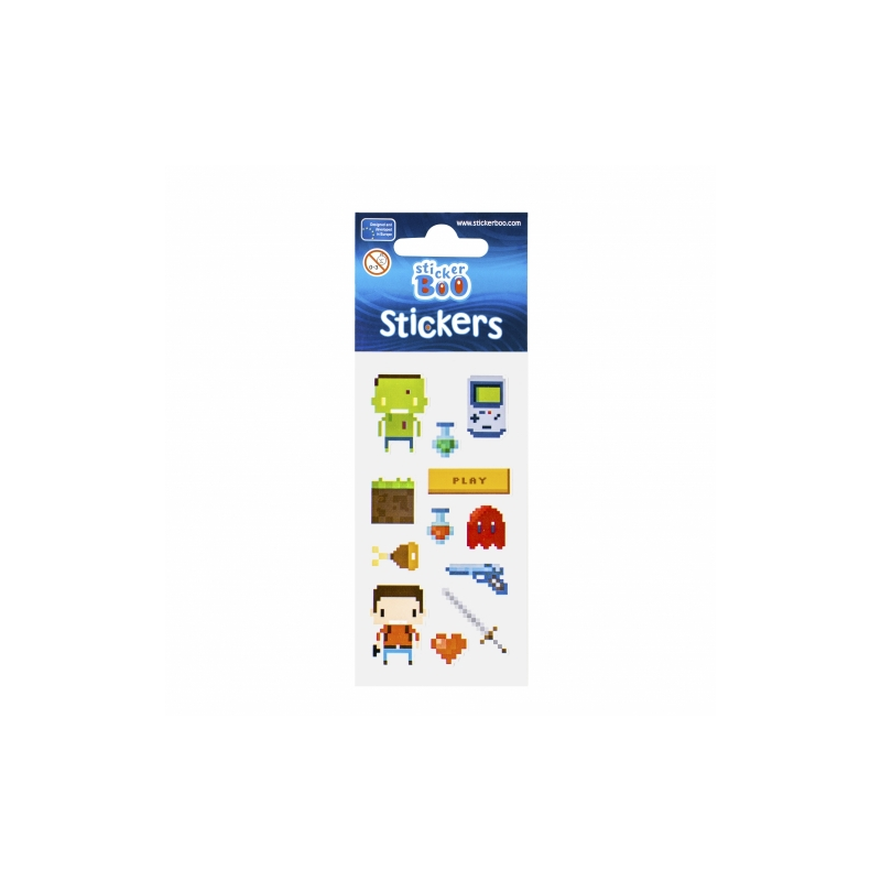 Abtibilduri - pixel, set 12 buc, Sticker Boo, 471545 [4]