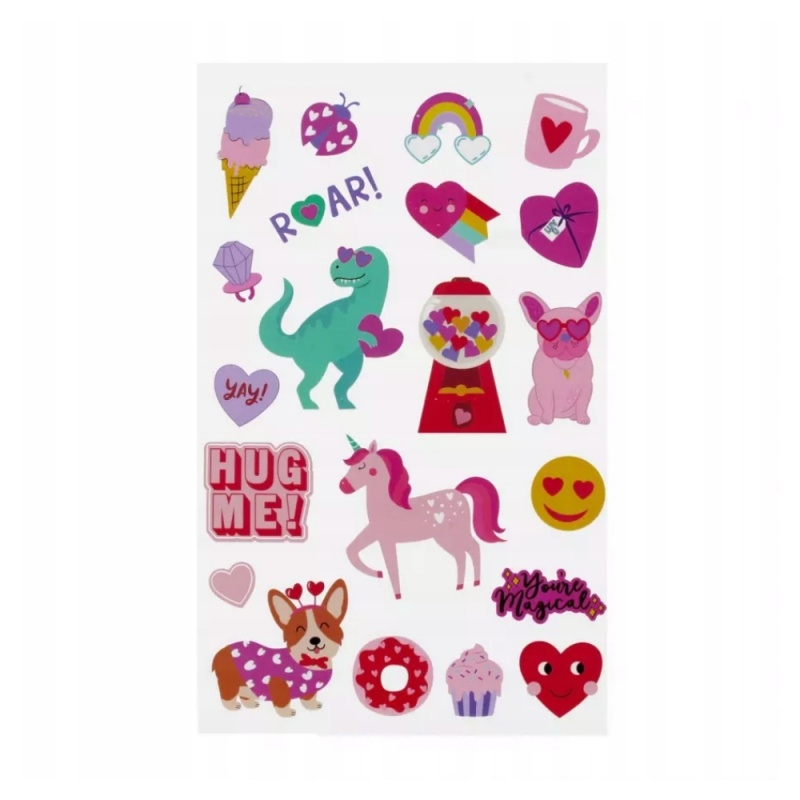 Accesorii creatie 3 in 1 - stickere autoadezive - inimioare, 14x25 cm, Craft with Fun 567251 [5]