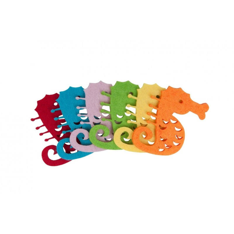 Accesorii creatie - cal de mare fetru, set 6 buc, Colorarte [1]