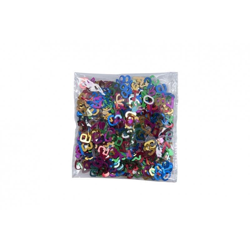 Accesorii creatie - cifre metal, diverse culori, cu sclipici, set 10-14g, Colorarte [2]