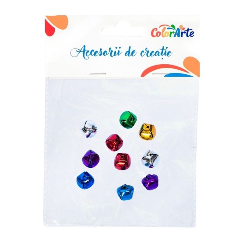Accesorii creatie - clopotei rotunzi metal, diverse culori, 13mm, set 10 buc, Colorarte MTCR-BD161 [1]