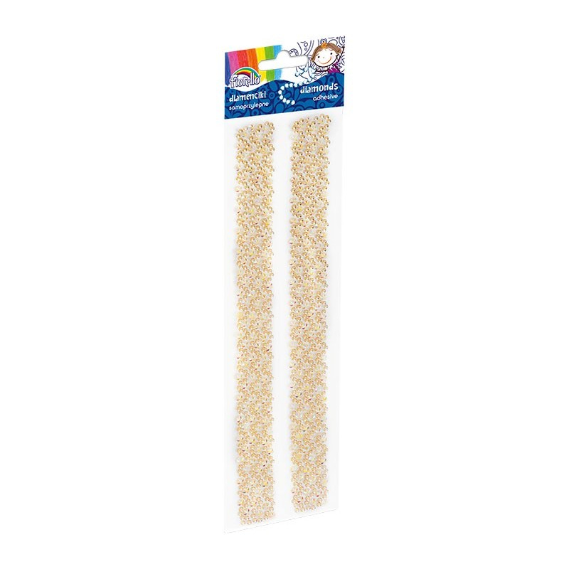 Accesorii creatie - diamante dantela plastic, galben, 30cm, autoadezive, blister 2 buc, Fiorello, GR-DS081-4 / 170-2464 [1]