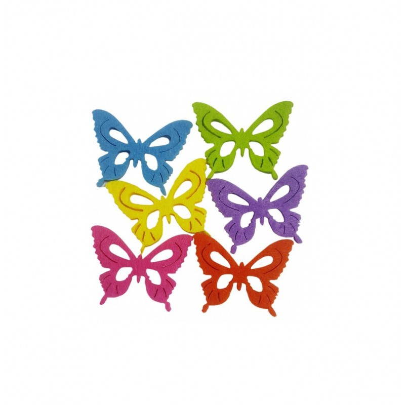 Accesorii creatie - fluture fetru, set 5-6 buc, Colorarte [1]