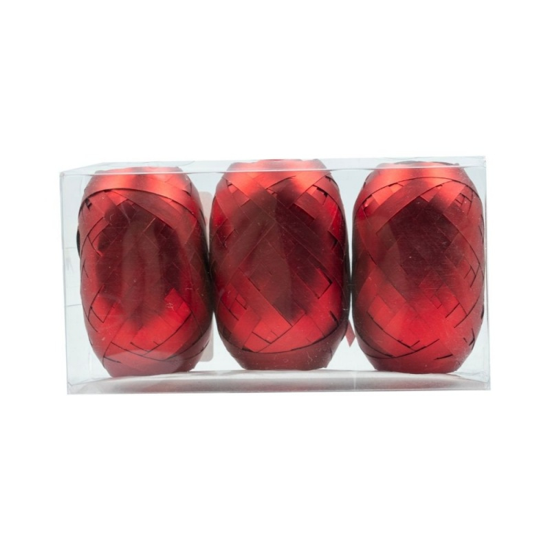 Accesorii creatie - ghem rafie, rosu metalic, 5mm x 10m, set 3 buc, Colorarte [1]