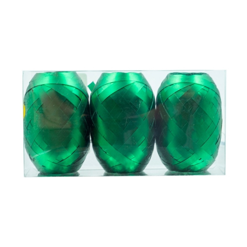 Accesorii creatie - ghem rafie, verde metalic, 5mm x 10m, set 3 buc, Colorarte [1]