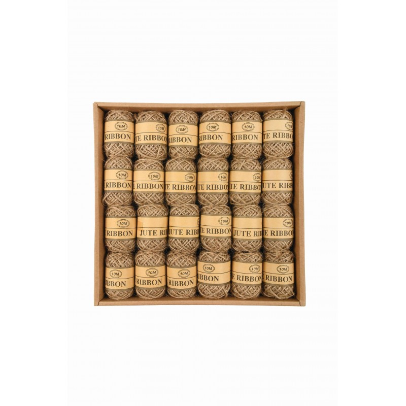 Accesorii creatie - ghem sfoara canepa, natural, 10m, set 24 buc, Colorarte, BC-JT005 [1]