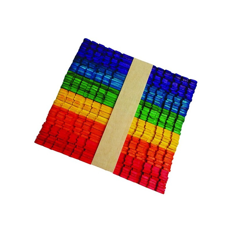 Accesorii creatie - lemn - betisoare cu dinti, diverse culori, 1x11.2cm, set 50 buc, Colorarte [1]