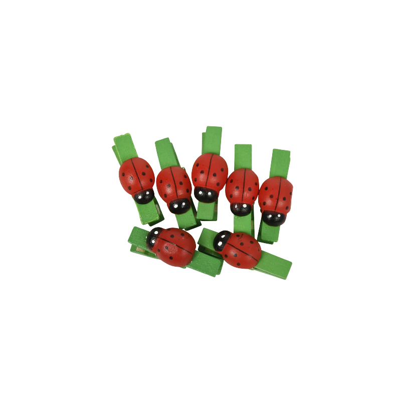 Accesorii creatie - lemn - carlig color buburuze, 3.5cm, set 10 buc, Colorarte [2]