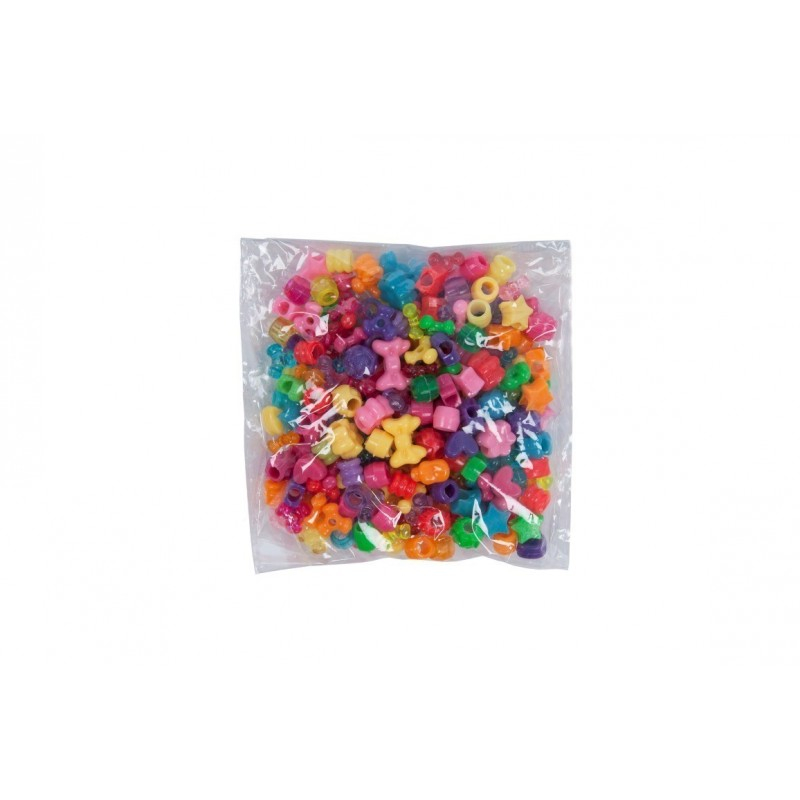 Accesorii creatie - margele plastic, diverse modele, didactic, 50g, set 150-250 buc, Colorarte [2]