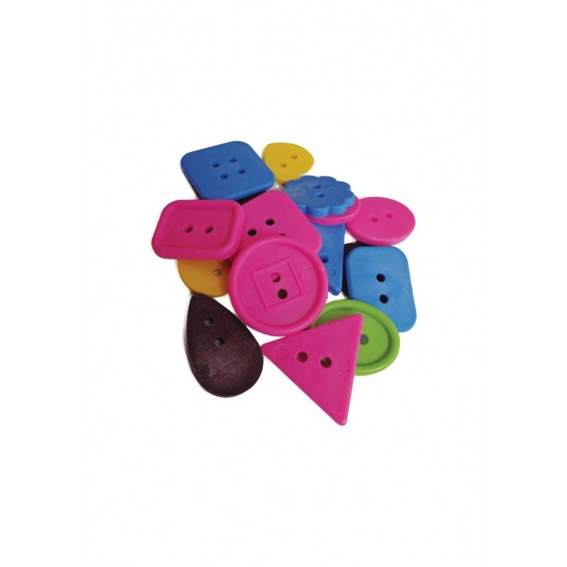 Accesorii creatie - nasturi gradinita plastic, diverse, didactic, 30g, set 18 buc, Colorarte [1]