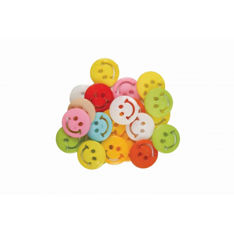 Accesorii creatie - nasturi zambareti plastic, 15mm, VRAC, set 1000 buc, Colorarte [1]