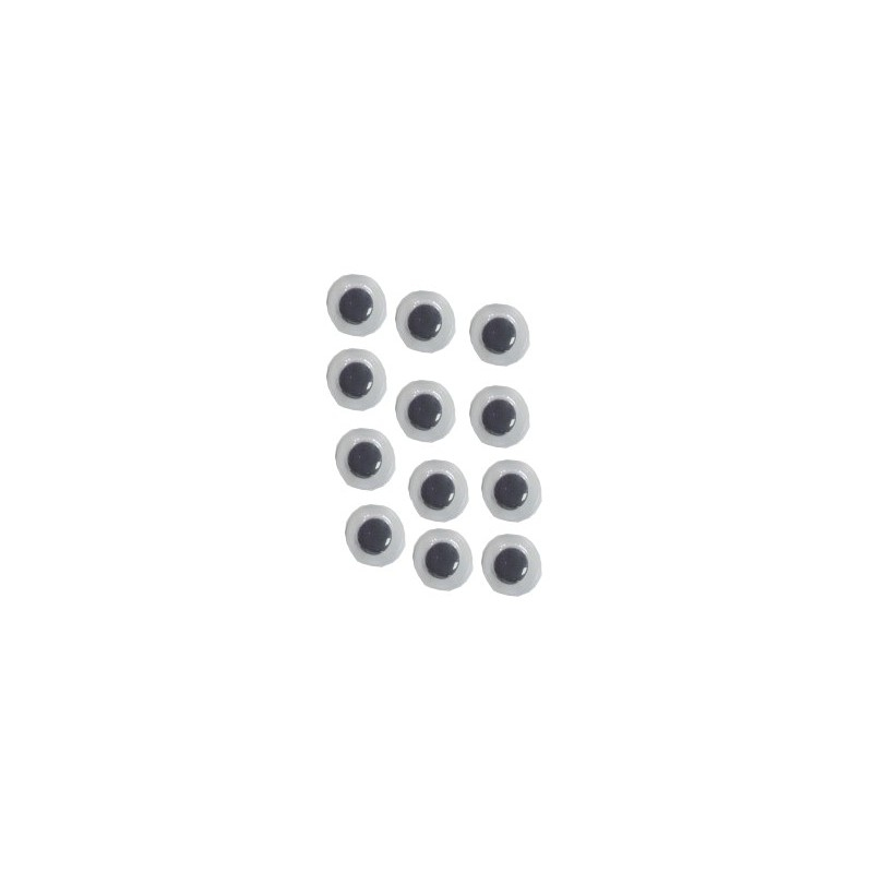 Accesorii creatie - ochisori mari plastic, negru, 12mm, VRAC, set 4000 buc, Colorarte [1]